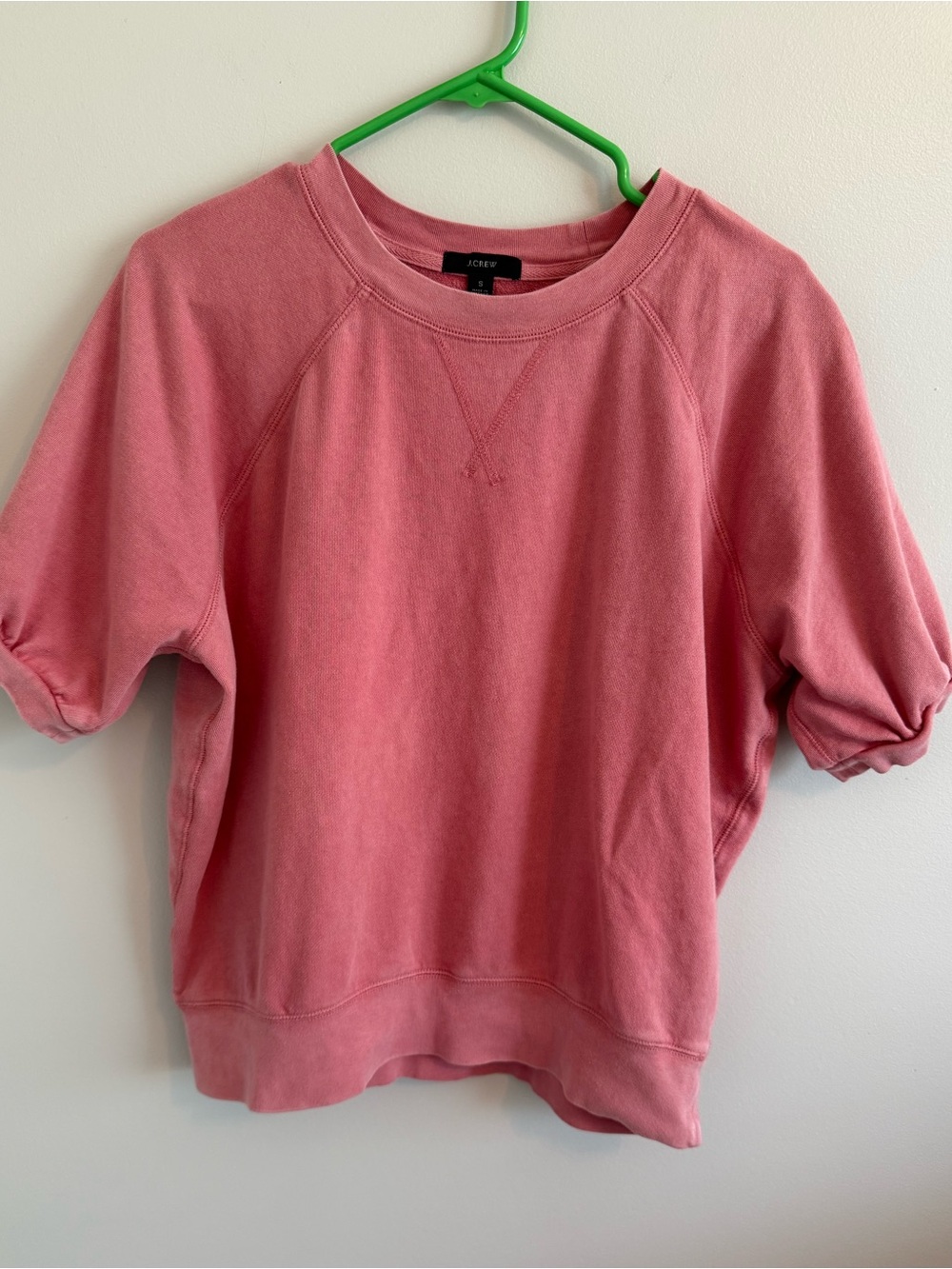 J. Crew Pink Short Sleeve Crewneck Sweatshirt